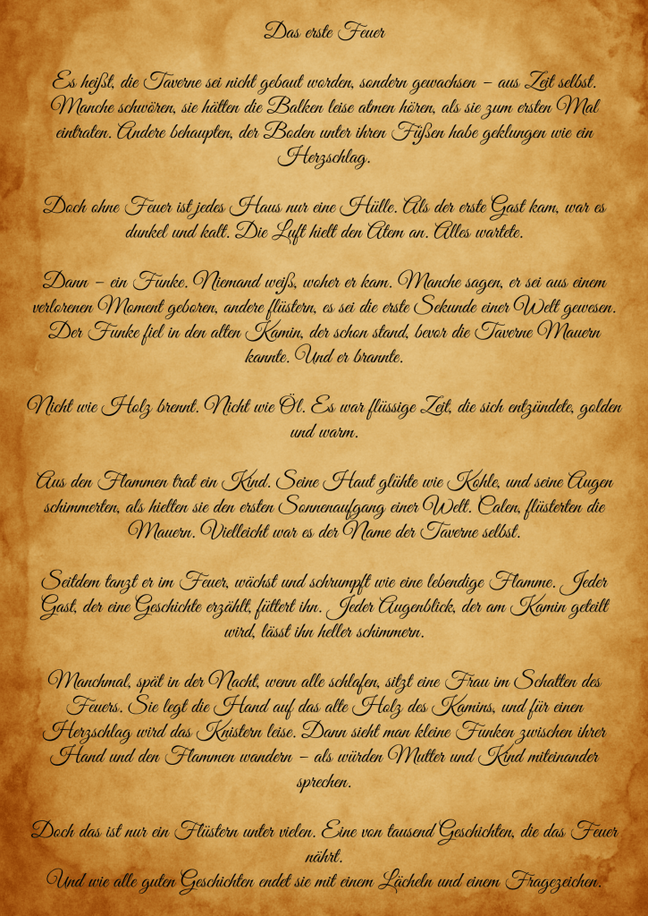 Legende vom ersten Feuer aus dem Buch der Chroniken